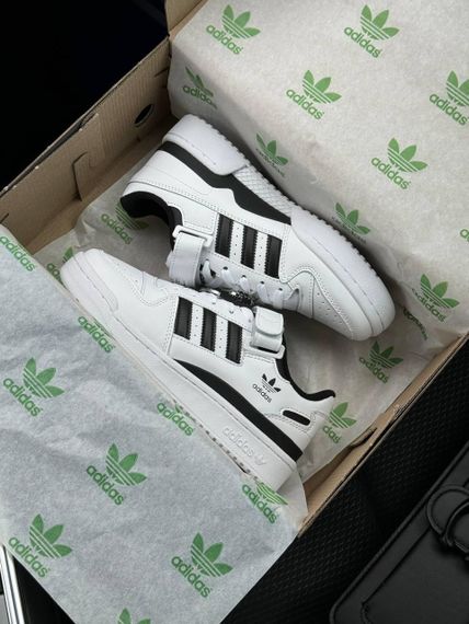 Жіночі кросівки A-didas Forum 84 Low New All White Black  , В'єтнам | Зображення 6