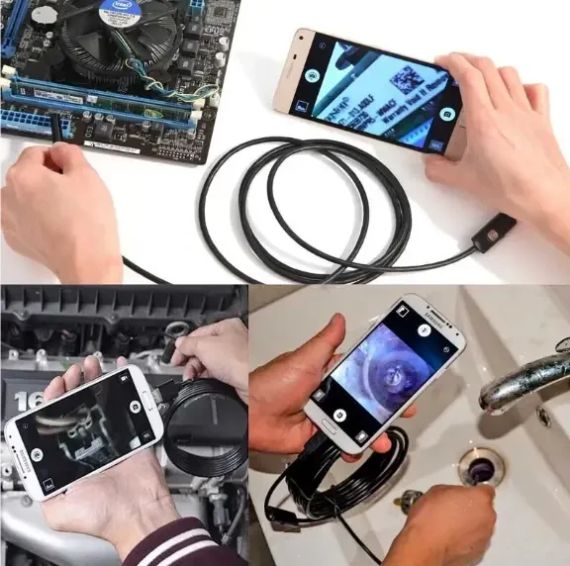 Камера Ендоскоп Android та PC Endoscope, гнучка USB-камера (100P) 2 м | Зображення 6