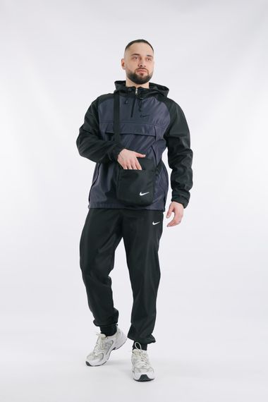 Комплект чоловічий Nike: анорак "House" чорно-сірий + штани "President" чорні + барсетка чорна S (1621603707) | Зображення 4