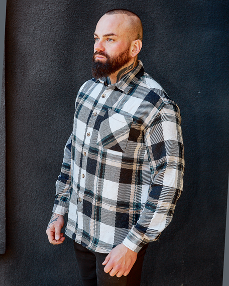 Тепла сорочка Ріо біло-чорний S | Зображення 3