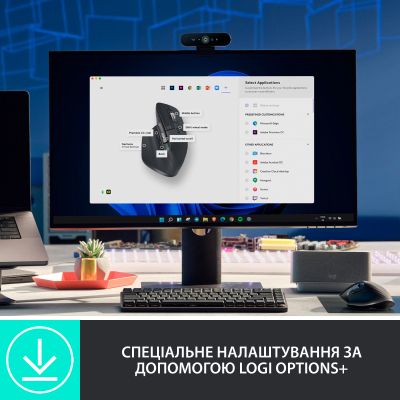 Мышка Logitech MX Master 3S Performance Wireless Mouse Bluetooth Graphite (910-006559) (910-006559) | Зображення 4