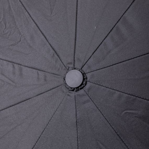 Парасолька автоматична з дерев'яною ручкою класична з поліестеру діаметр 116 см Чорна HP-23-8B | Зображення 7