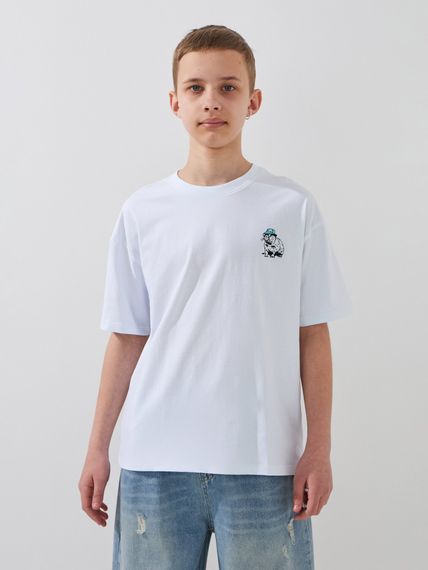 Футболка для хлопчика Dinomin 2613 158 см Білий shop (2000999454561)