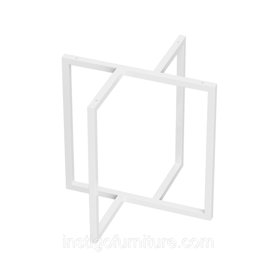 Підстілля каркас для журнального столу з металу 450×450mm, H=450mm Білий | Зображення 3