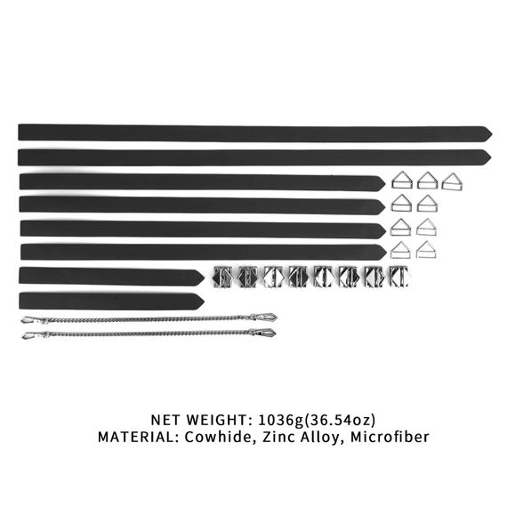 Набір із 8 ременів для зв'язування LOCKINK 8-Bondage-Straps Restraint Set - Black | Зображення 7