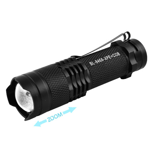 Фонарь Small Sun 8468 со светодиодом XPE + COB, АКБ, zoom, зажим | Зображення 1