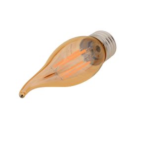 Лампа LED E27 6W WW C35-T COG (мат.золото) 220V