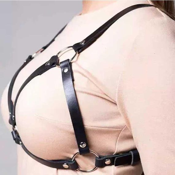 Ліф зі шкіряних ремінців Angels | Зображення 2