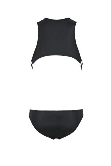 Мужское кожаное боди Passion 056 ADAM S/M Black, заклепки sexstyle | Зображення 3