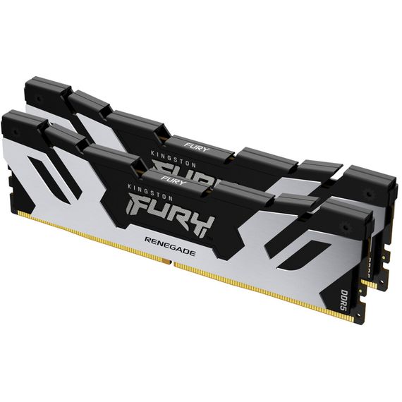 Модуль пам&#039;яті для комп&#039;ютера DDR5 96GB (2x48GB) 6000 MHz Renegade Silver XMP Kingston Fury (ex.HyperX) (KF560C32RSK2-96) | Зображення 1