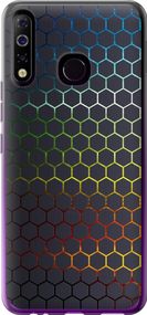 Чехол на Tecno Spark 4 KC2 Переливающиеся соты "498u-2406-17620"