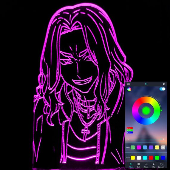 Акриловый светильник-ночник управление с телефона Кейске Баджи tty-n001436