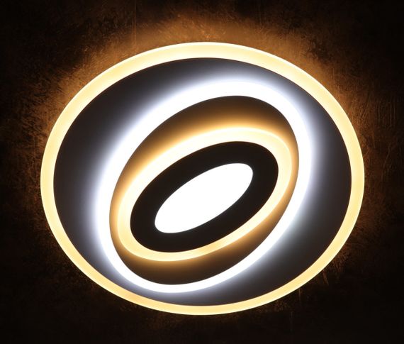 Люстра світлодіодна стельова LED світильник для квартири на стелю лед з пультом 25134 Білий 6х50х50 см. | Зображення 1