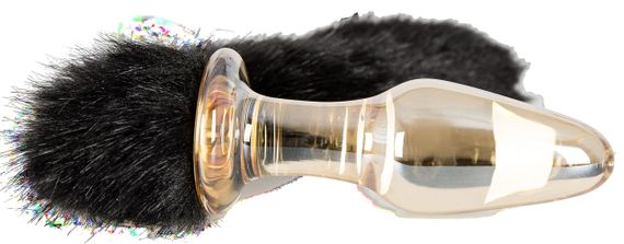 Анальна пробка з хвостиком Glass Plug with Tail Sex Aura | Зображення 4
