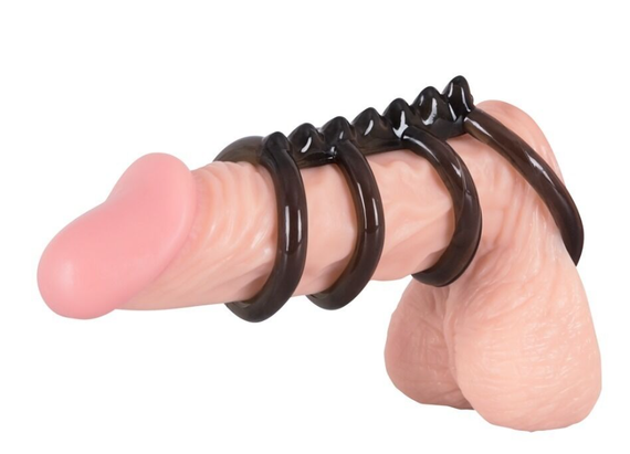 Насадка из четырех колец Bad Kitty Cock4 rings sexstyle | Зображення 5
