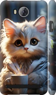 Чохол на Huawei Y3II / Y3 2 Білий кіт "5646m-495-2448"
