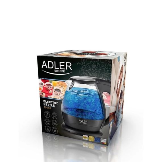 Чайник скляний Adler AD 1224 1.5 л Black | Зображення 4