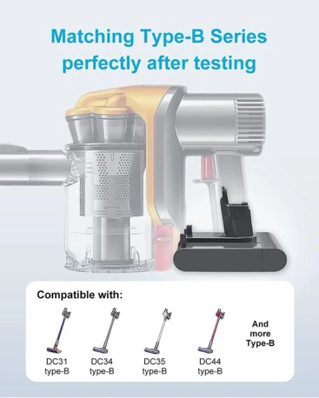 Сменная батарея DTK 4000 мА·ч для Dyson DC31/DC34/DC35/DC44, тип B | Зображення 4