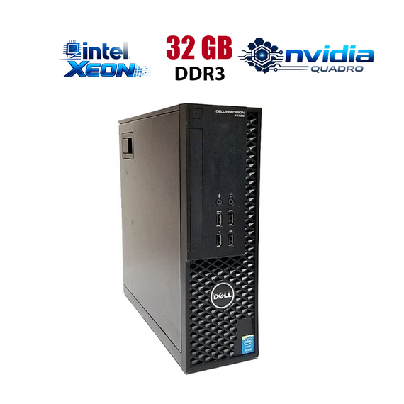 Робоча станція Dell Precision T1700 Desktop / Intel Xeon E3-1231 v3 (4 (8) ядра по 3.4 - 3.8 GHz) / 32 GB DDR3 / 240 GB SSD / nVidia Quadro P600, 2 GB GDDR5, 128-bit б/в