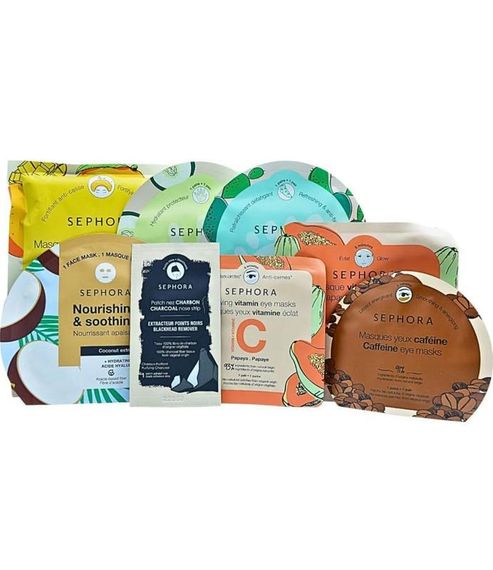 Набор масок + косметичка Sephora collection mask wishes face and body skincare set | Зображення 1