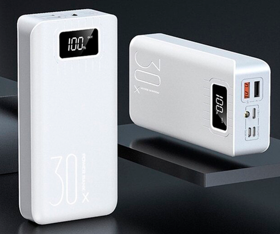 Повербанк (портативний акумулятор) Rowi Powerbank 30000 mAh RW-P77DT 10W сірий (RW-P77DT_1176) | Зображення 3