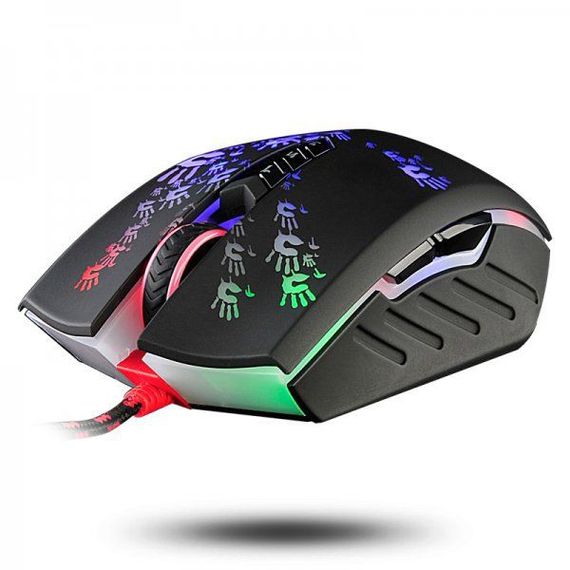 Миша ігрова A4-Tech Bloody A60 Activated, Gaming, металеві ніжки, чорна | Зображення 1