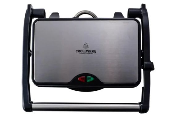 Прижимной контактный домашний электрический гриль Crownberg CB-1046​​ электрогриль для дома електричний гриль | Зображення 2
