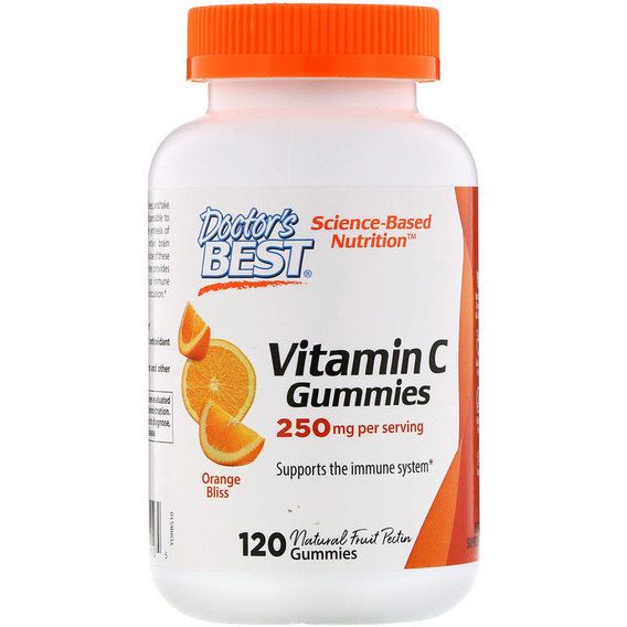 Вітамін C Doctor's Best Vitamin C Gummies 250 mg 120 Gummies Orange Bliss DRB-00510