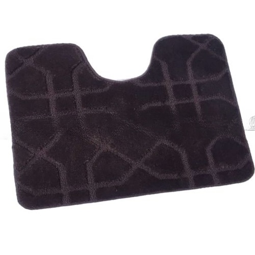 АКЦІЯ Набір килимків для ванної 2шт 50*60см+60*100см Геометрія Standard шоколадний + Фіранка PEVA Дариана | Зображення 1