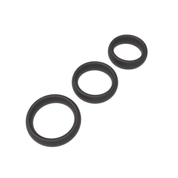 Набір ерекційних кілець - Erospace Men’s Play Set Of 3 Cock Rings B9 | Зображення 3