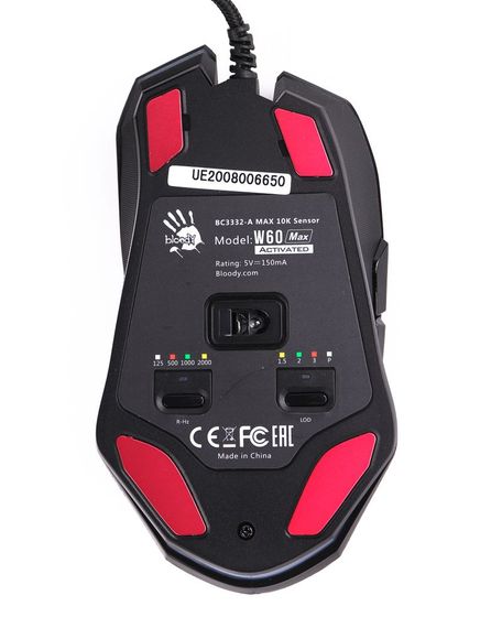 Миша ігрова A4Tech W60 Max Bloody,чорна, активоване ПЗ Bloody | Зображення 4