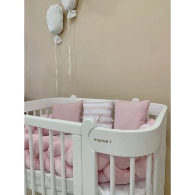 Кроватка Ingvart трансформер Nika 60 Slim с опускной боковинкой (60х94, 60х120) белая (87290010) | Зображення 2