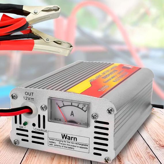 Зарядний пристрій для акумулятора автомобіля 10A, BATTERY CHARGER MA-1210A / Зарядка для акумулятора з вбудованим амперметром | Зображення 1