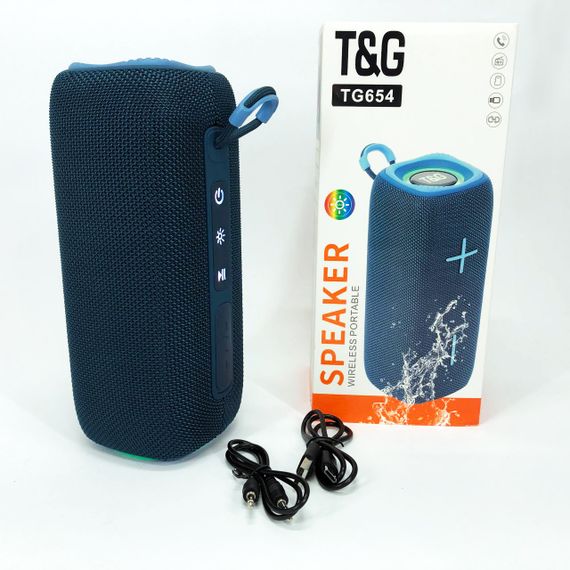 Портативна Bluetooth колонка TG654 8W з підсвічуванням. VJ-258 Колір: синій | Зображення 8
