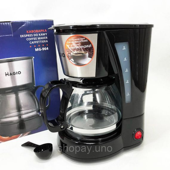 Кофеварка для домашнего кофе капельная MAGIO MG-964 650 Вт, Капельная кофейная машина ZO-60 | Зображення 6
