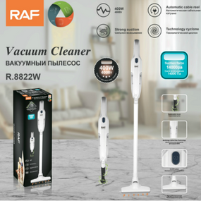 Пылесос вертикальный 2-в-1 RAF R.8822W (400 Вт) — Эффективный ручной пылесос для дома, белый.