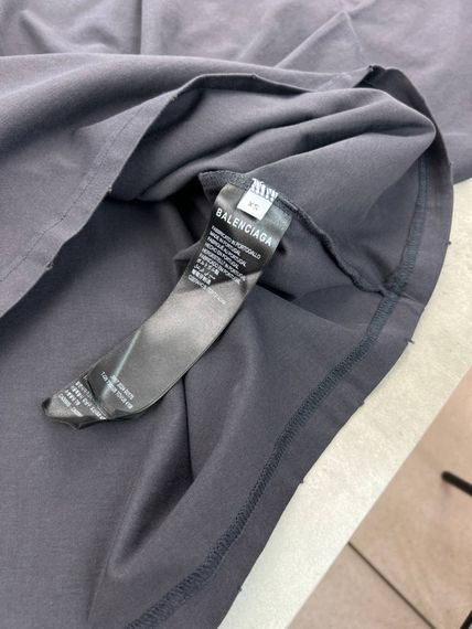 Лонгслів Balenciaga Tape Type сiрий sg297 | Зображення 4