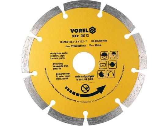 Диск відрізний алмазний сегментний SEGMENT Ø-125 мм VOREL-08712