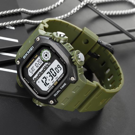 Спортивний чоловічий годинник Skmei 2126AG Army Green | Зображення 4