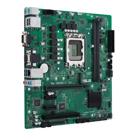 Материнcкая плата ASUS PRO H610M-C D4-CSM s1700 H610 2xDDR4 M.2 HDMI D-Sub mATX 90MB1A30-M0EAYC | Зображення 2