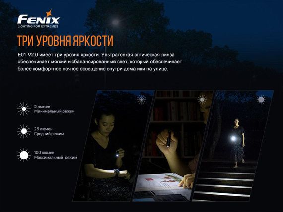 Ліхтар ручний Fenix E01 V2.0 блакитний | Зображення 2
