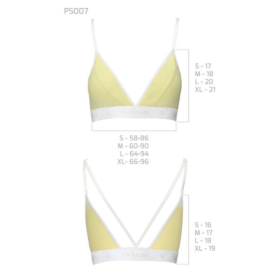 Спортивний топ з подвійними бретелями Passion PS007 TOP yellow, size L | Зображення 4