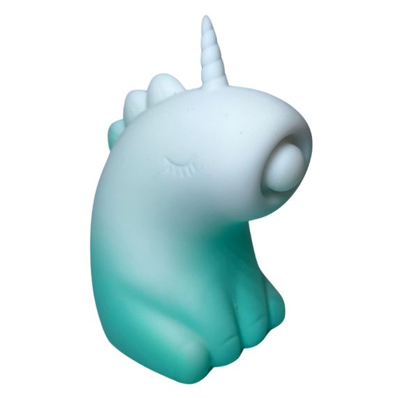 Стимулятор клитора с пульсацией UNIVIBE Единорог, 5 режимов, градиент бело-зелёный Sex Aura