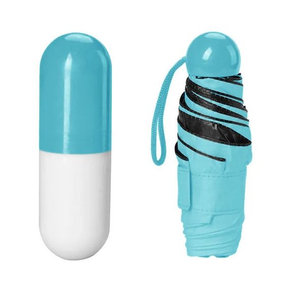 Парасолька у капсулі | Маленька парасолька жіноча | Парасолька umbrella | Капсульна парасолька. IF-723 Колір: блакитний | Зображення 7