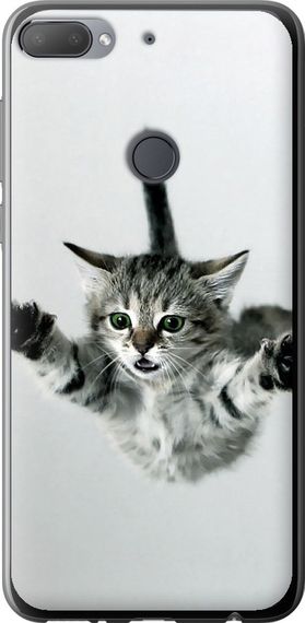 Чехол на HTC Desire 12 Plus Летящий котёнок "2322u-1485-17620"