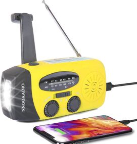 Радио на солнечной батарее с ручной подзарядкой и LED-фонариком FM AM для кемпинга дома, чрезвычайных ситуаций