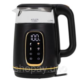 Чайник Adler AD 1305 з регулюванням температури 1.7Л 2200Вт Black Gold