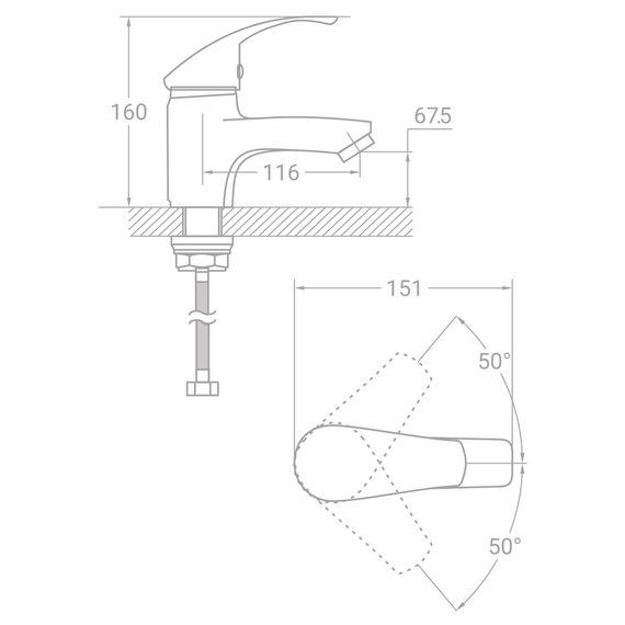 Змішувач для раковини TAU SL-2A143C (9840000) | Зображення 1
