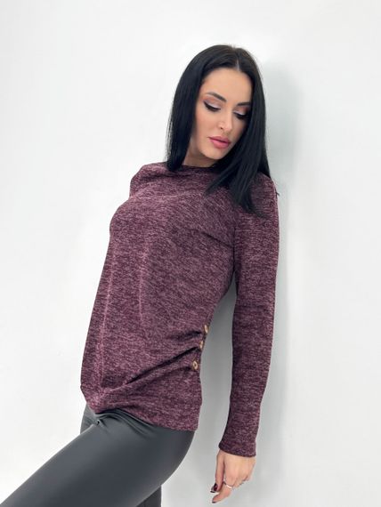 Женская кофта из ангоры-софт GF04197 цвет бордовый, размер 42/44 | Зображення 1