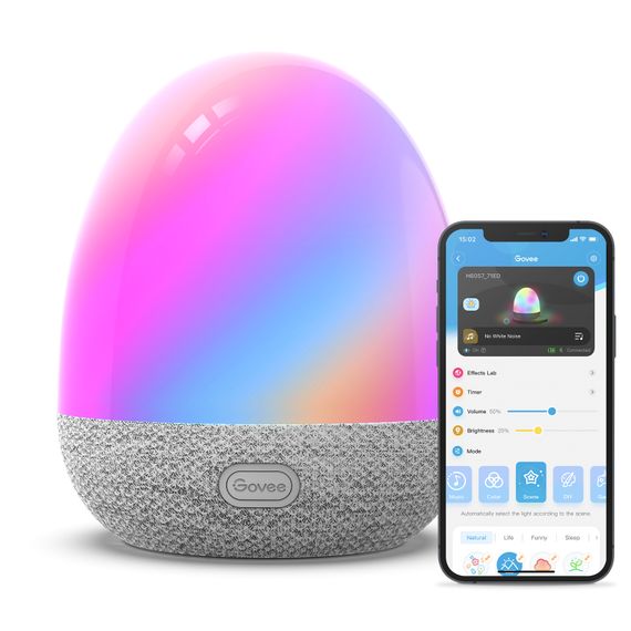 Настільний світильник розумний Govee H6057 RGBIC Night Light Білий (H6057301) | Зображення 4